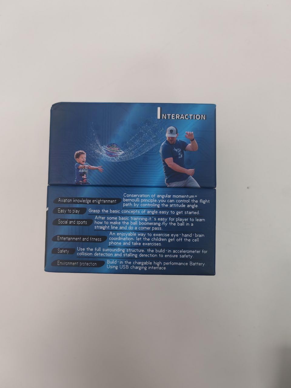 Flying Orb Ball Toy, 2024 Hand Controlled Boomerang Hover Ball Toys, Fidget Flying Spinner with Magic Lights, Mini Drone Cool Stuff Gadgets Gifts Toys for Age 6 7 8 9 10  Boys Girls Teens Toys(Purple)